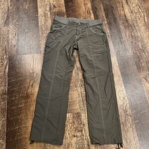 Kuhl Free Range Cargo Pant Womens 10 Brown/Olive Straight Leg Utility Hiking